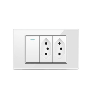 <span class=keywords><strong>Enchufe</strong></span> de pared de <span class=keywords><strong>Brasil</strong></span> con 118 estándar blanco gris Oro Negro panel de vidrio <span class=keywords><strong>enchufe</strong></span> eléctrico tipo 16a <span class=keywords><strong>corriente</strong></span> nominal 3 salidas de CA - Product Image 5