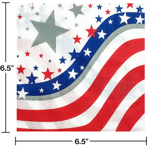 Ngày Quốc Khánh Khăn ăn sao năm cánh sọc đỏ và xanh - Product Image 5