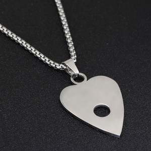 Collar de Joyería Gótica Oculta de Acero Inoxidable con Colgante en Forma de Corazón y Calavera Estrellada, Collares de Moda con Poder Espiritual - Product Image 4