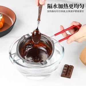 304 Stainless Steel Double Boiler Melting Pot Chocolate Baking Tool With Red Handle - Product Image 5