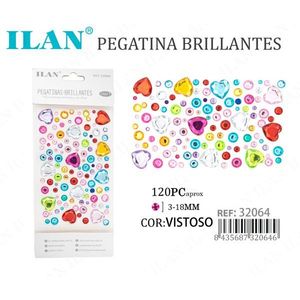 ILAN Adesivi Decorativi Brillanti a Forma di Cuore 3-18mm Colorati per Decorazione Casa - Product Image 3