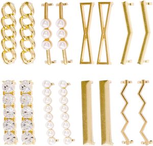 Breloques pour lacets de baskets, clips décoratifs DIY pour chaussures, fausses perles et strass, accessoires pour baskets et chaussures décontractées pour filles - Product Image 1