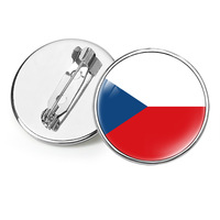 Broche drapeau de la République tchèque, épinglette, broche pays du monde, cadeau fantaisie, souvenir pour voyageurs et amoureux, cadeau pour les fans de clubs de football, personnalisable