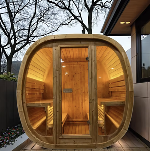 En stock, 10% de réduction, sauna vapeur carré robuste pour 4 personnes, fabrication d'usine, pour la relaxation mentale, sauna carré en bois massif durable - Product Image 1