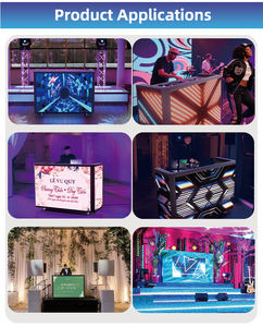 Équipement de DJ de club haut de gamme comprenant un poste de DJ portable avec façade LED, système d'affichage de logo personnalisé - Product Image 2