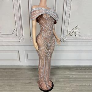 Femmes de luxe longueur au sol soirée strass droite fête de mariage Ga Chevrolet Silverado chaud hiver Wrap pour <span class=keywords><strong>acteurs</strong></span> - Product Image 6