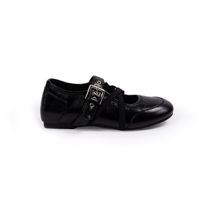 Nouvelles baskets décontractées style ballerine Mary Jane à enfiler, rehaussantes de 4 cm, avec bride croisée à l'orteil, à bout peu profond, effet rajeunissant - Product Image 5