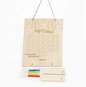 Ourwarm — calendrier du <span class=keywords><strong>Ramadan</strong></span>, décorations en bois, tiroir compte à rebours, décorations islamiques, calendrier objet d'art moubark - Product Image 4