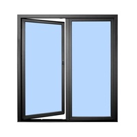 Ventanas de Aluminio con Rotura de Puente Térmico de Alta Calidad y Estilo Europeo, Ventanas Abatibles con Triple Acristalamiento y Aislamiento Acústico