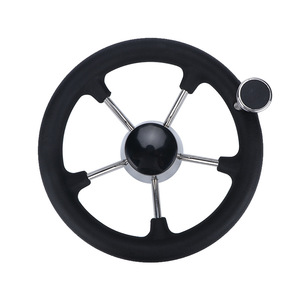 Volante para barco de acero inoxidable con agarre de espuma, accesorios marinos para reparación y reemplazo de embarcaciones - Product Image 1