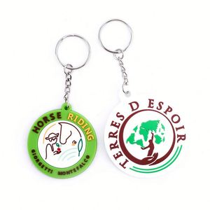 Porte-clés personnalisé OEM sans minimum de logo en caoutchouc 3D en PVC souple Porte-clés - Product Image 3