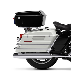 Motorcycle ABS Gloss <strong>Black</strong> 11" Tail Box Tour Pak <strong>Trunk</strong> Fit for Harley Davidson FLHP and FLHTP Models - Product Image 2