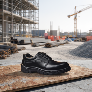 Zapatos de Seguridad Modernos de Cuero Genuino para Hombre, Construcción Duradera, con Cordones, Suela Resistente, Cómodos para el Trabajo Diario, Estilo Industrial - Product Image 1