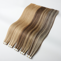 Extensions de cheveux Remy de luxe 100% alignées sur les cuticules, à bandes adhésives, cheveux vietnamiens, double trame, double tirage, lisses et soyeux