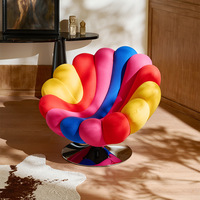 Canapé simple design moderne chaise pivotante tendance anémone arc-en-ciel de loisirs pour petit appartement salon ou balcon canapé paresseux