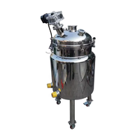 Cuve de mélange en acier inoxydable avec composants de chauffage pour liquides (parfum, miel, jus), moteur, engrenages et revêtement pour le traitement de produits chimiques