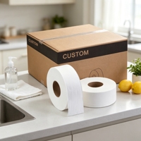 Papier toilette en gros pour usage quotidien, rouleaux jumbo, OEM ODM, papier toilette imprimé sur mesure, papier toilette pas cher