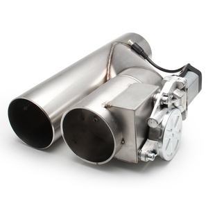 SPEEDRACING TP-1002 Système d'échappement universel en acier inoxydable 76 mm en Y à soupape unique contrôlée électroniquement - Product Image 3