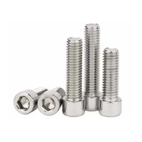 Vis à tête hexagonale à six pans creux en acier inoxydable 304 316 A2-70 A4-8, vis à tête hexagonale à six pans creux, boulons à tête hexagonale M1.6-M12