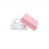Boîte rotative transparente carrée en plastique ABS pour cosmétiques, base pour poudre libre, rouge à lèvres, fard à paupières, blush, avec plateau individuel