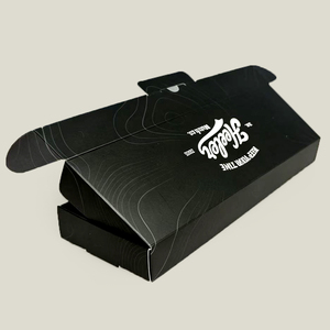 Custom Printed <b>Black</b> <b>Gift</b> <b>Boxes</b> Long Matte <b>Black</b> Cardboard <b>Boxes</b> With White Logo For Jewelry Watches - Product Image 2