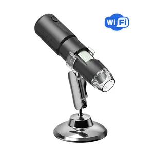 Kamera Mikroskop Usb Wifi portabel Mini genggam harga pabrik mikroskop nirkabel saku Mini dengan 8 lampu Led