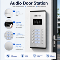 Sistema de Control de Acceso de 2 Hilos y 4 Piezas para Intercomunicación Interior, Impermeable, Montado en la Pared, para Entrada de Casa, Villa o Apartamento