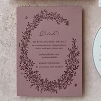 Invitaciones de Boda de Alta Gama al por Mayor - Tarjetas de Invitación de Boda con Papel de Arte en Relieve 3D y Papel Decorativo
