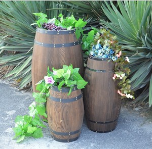 Barril de Madera de Roble Vintage para Vino, Decoración para Bodas, Jardines, Bodegas, Exhibición en Bodegas, Decoración de Tambor - Product Image 4