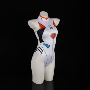 Dva Vanguard School Swimsuit Female Cosplay <b>Costume</b> Bodysuit Polyester White Orange Black Blue 8738 Overwatch - Product Image 1