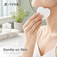 Tampons démaquillants jetables en coton pur à trois couches, en forme de cœur, pour un nettoyage facial en profondeur, à prix d'usine