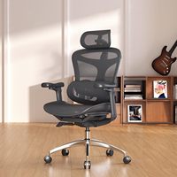 Chaise de bureau ergonomique pivotante C50 moderne avec dossier en maille et base en métal pour bureau à domicile, hauteur réglable, certifiée BIFMA