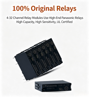 Module de relais 4 canaux 1NO à contact sec basse puissance 5A SMD-04DO-1NO-DRY-TT, sortie PLC 24V CC, bloc de bornes pour rail DIN