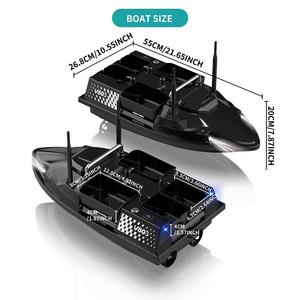 Flytec V803 GPS 500M quatre trémies double capacité de charge 3kg 200 Points de pêche système d'éclairage multifonctionnel RC <span class=keywords><strong>carpe</strong></span> appât bateau - Product Image 3