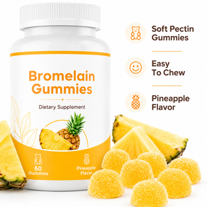 Suministro orgánico a granel de alta calidad 50000u/G Selenim Nattokinase suplemento de curcumina quercetina enzima bromelina gomitas para la salud - Product Image 5