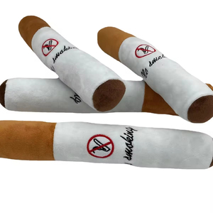 Kinghon <b>Plush</b> Dog Chewing Toy-No Smoking Cigarette Design Squeaky & Durable Interactive Movement Toy 33x6x6cm - Product Image 3