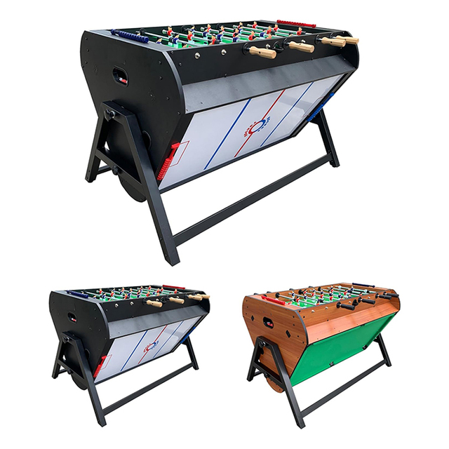 55 Inch 3 in 1 Multi Game Table with Rotating Steel Leg Durable 4.5ft Combo Billiard Grey Eco-Friendly