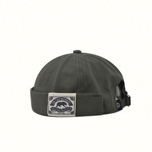 Casquette de baseball sans visière personnalisée en gros pour hommes, réglable, formelle, sportive, en coton, avec impression en relief - Product Image 5