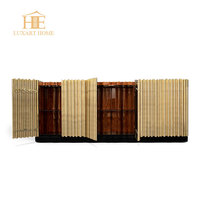 Meuble de rangement en verre haut de gamme personnalisé de luxe, meuble de salon, console d'entrée artisanale en acier inoxydable