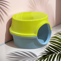 Nouvelle Niche de Luxe Antibactérienne pour Chat, Matériau Innovant, Facile à Nettoyer, Lit Semi-fermé pour Animaux, Grotte pour Chien, Finition Peinture Pulvérisée de Haute Qualité, Nid pour Animaux