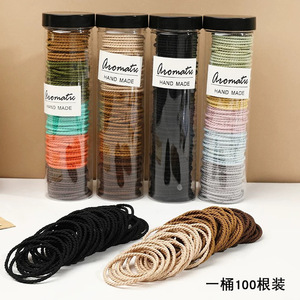 Lot de 10 élastiques à cheveux Aromati, haute élasticité, couleur unie, accessoires pour queue de cheval, pour femmes, usage quotidien - Product Image 5