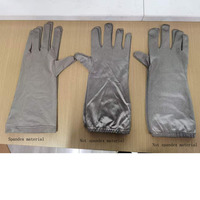Gants conducteurs en fibre d'argent personnalisés, MOQ 1 paire, antibactériens, protection EMF 40 dB pour la thérapie de beauté par microcourant