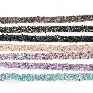 Tiras de diamantes de imitación de 1.5 cm de ancho, adhesivo termofusible de doble cara, apliques de cristal para zapatos, bolsos, ropa, accesorios de joyería DIY - Product Image 5
