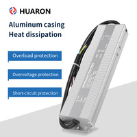 Controlador LED HUARON HRGW IP67 AC-DC, Totalmente Impermeable y a Prueba de Polvo, Carcasa de Aluminio, Silicona Resistente a Salpicaduras de Agua, 1m de Resistencia al Agua