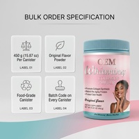 Poudre de collagène blanchissante en vrac 450g, fabricant de collagène en gros, fournisseur OEM, marque privée