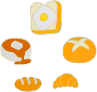 Broche en émail en gros, motif dessin animé mignon de restauration rapide, accessoire de mode quotidien, décoration de fête DIY, badge de revers en métal personnalisé