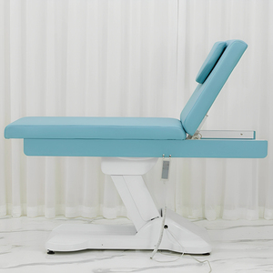 Table de soin électrique réglable en hauteur à 2 moteurs, professionnelle pour salon de beauté, massage, <span class=keywords><strong>spa</strong></span>, tatouage et extension de cils, avec dossier. - Product Image 4