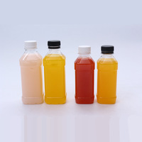 Bouteilles carrées en plastique MAYSURE 4OZ 120ml de qualité alimentaire avec bouchons anti-fuite inviolables pour boissons maison, smoothies, lait