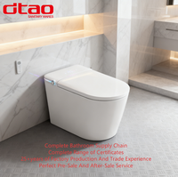 DITAO Siège de toilette intelligent chauffant à siphon électrique, silencieux, télécommandé, intégré, avec chasse d'eau instantanée