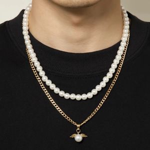 שרשרת פניני מים מתוקים טבעיים אלגנטיים 6 מ\"מ עם סוגר נירוסטה - תכשיט מתנה יוניסקס - Product Image 2